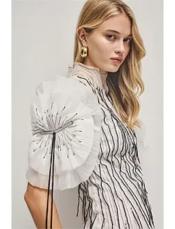 Aje Clara Midi Dress Beaded for rent on The Volte - image 4