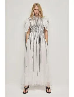 Aje Clara Midi Dress Beaded for rent on The Volte - image 2