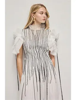 Aje Clara Midi Dress Beaded for rent on The Volte - image 3