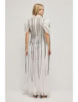 Aje Clara Midi Dress Beaded for rent on The Volte - image 5