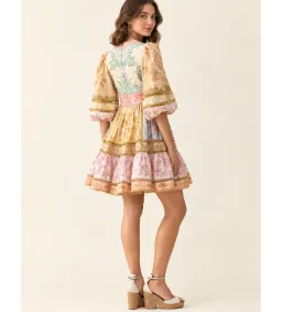 Zimmermann Echo Lantern Dress in Spliced Size 0/AU8 for rent on The Volte - image 2