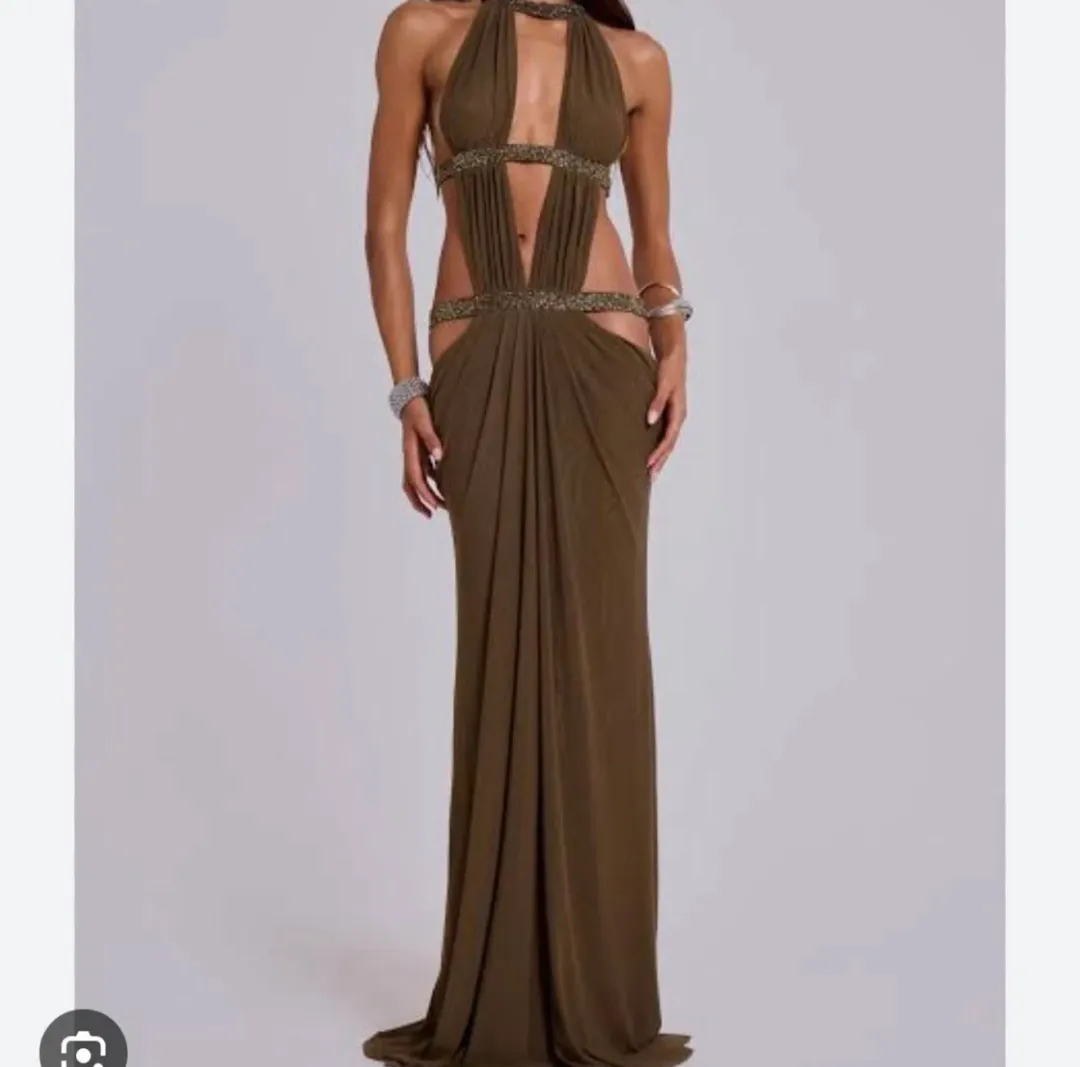 Jaded London Green Maxi dress for rent on The Volte - main image
