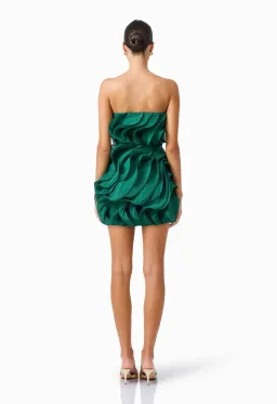Elliatt Eloria Ruffle Mini Dress in Forest Green Size 8 for rent on The Volte - image 3