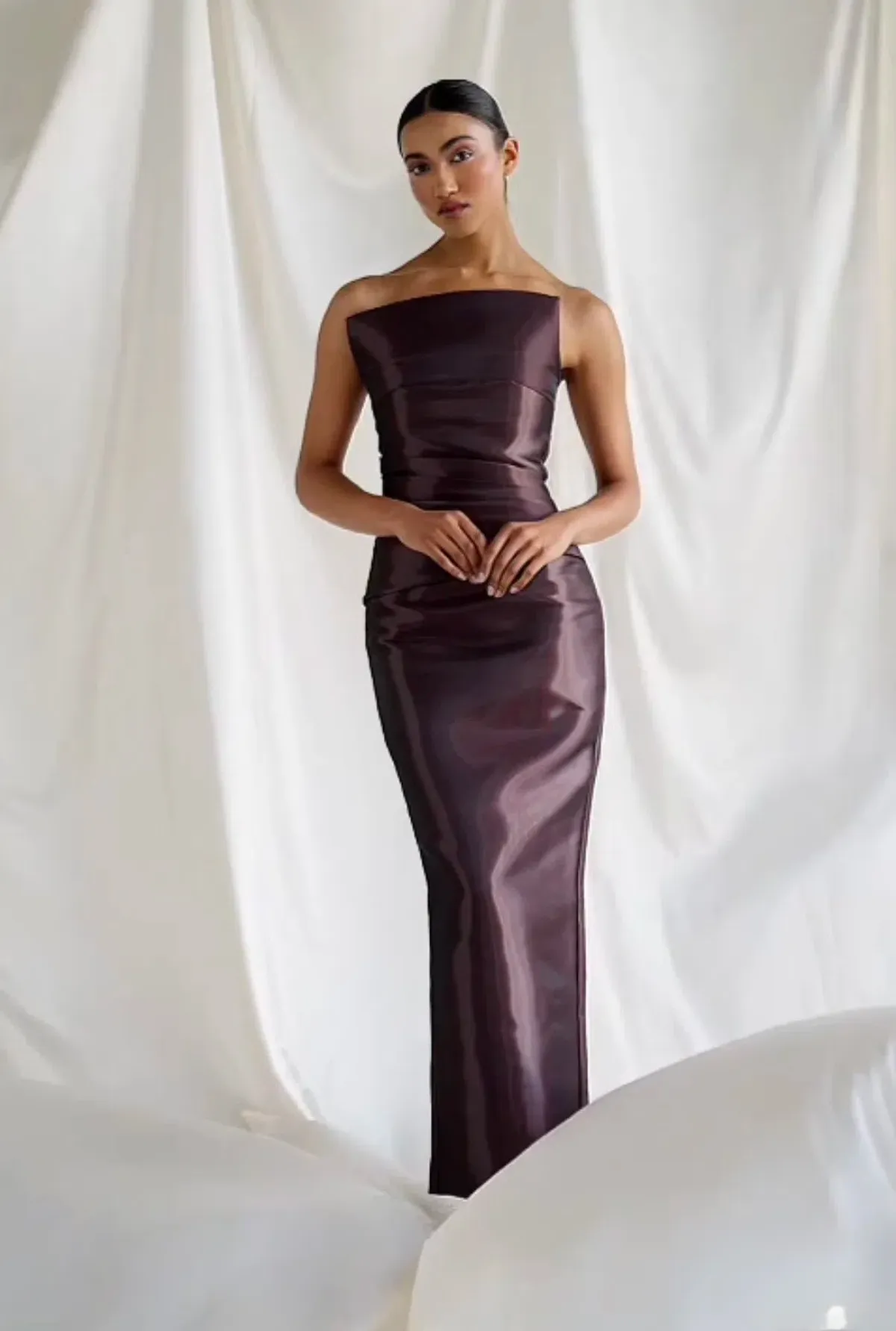 Eliya The Label Tatum Dress Chocolate Size 8 - Image 2