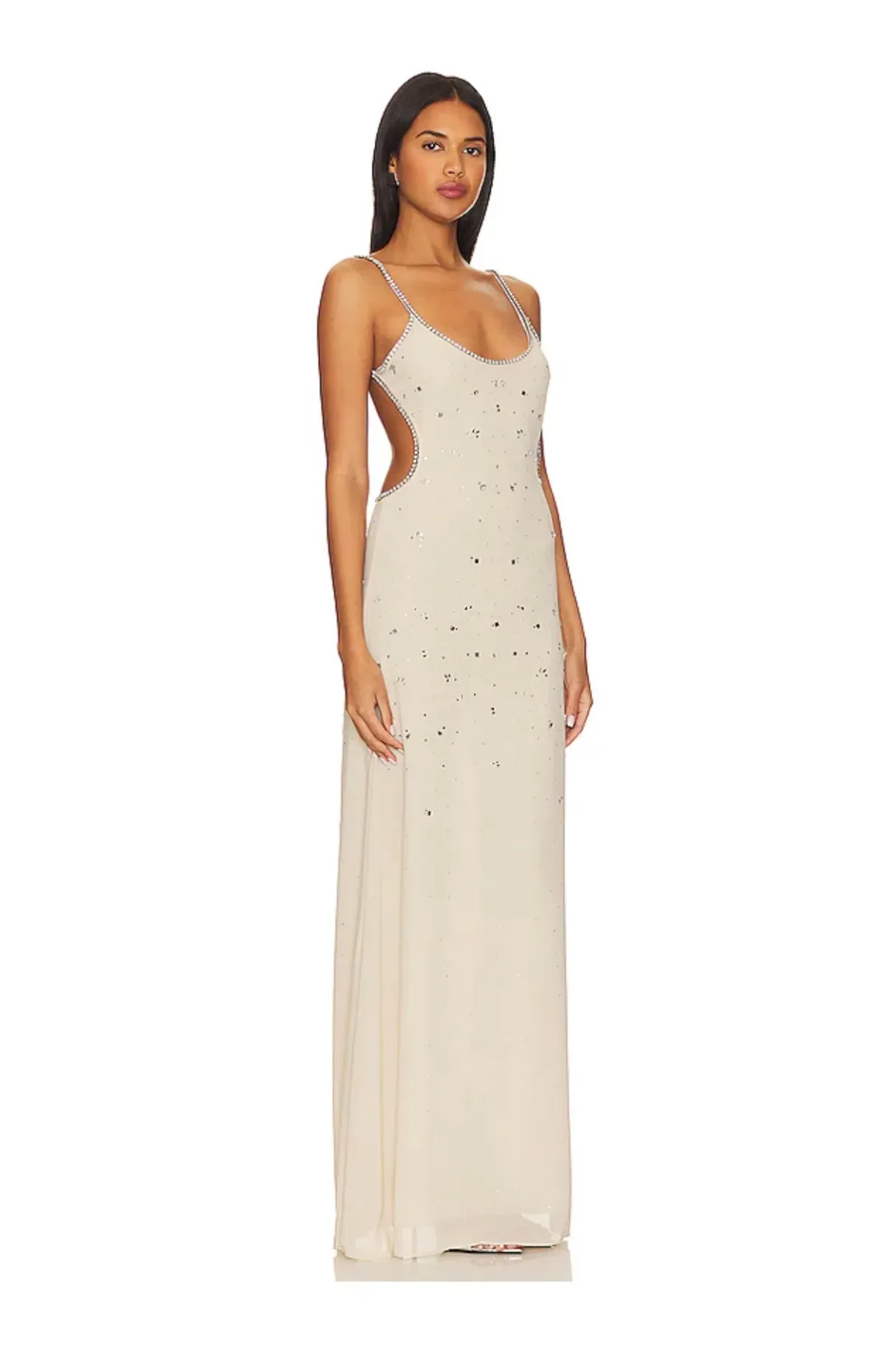 Deana Gown in Beige Neutral NBD size xs - Image 1