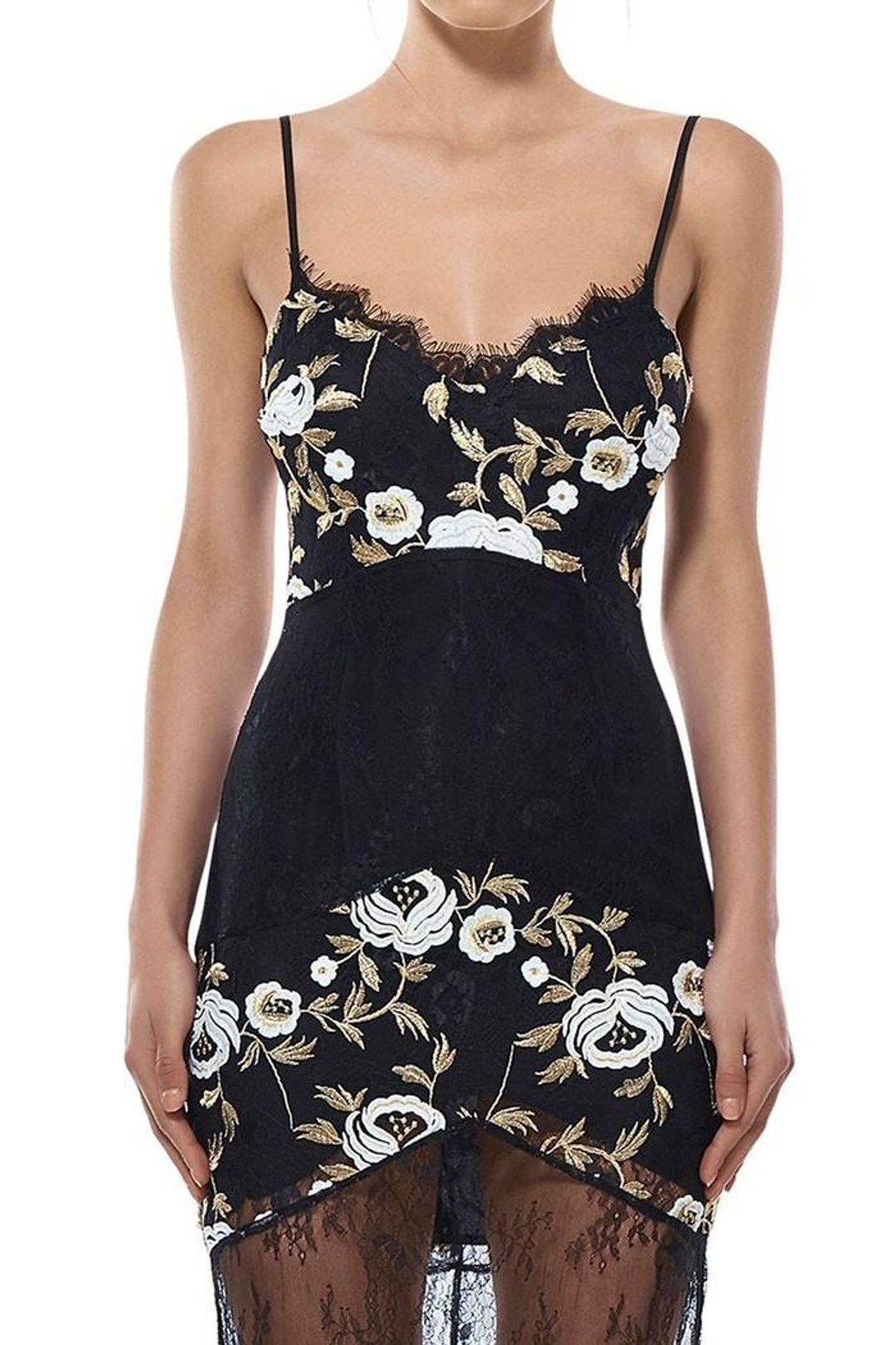 Misha Jacquie Lace Dress Black Size 6 for rent on The Volte - main image