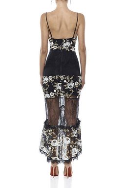 Misha Jacquie Lace Dress Black Size 6 for rent on The Volte - image 2