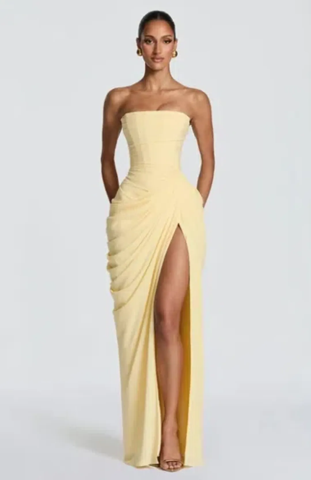 Babyboo Cyra Maxi Dress - Lemon for rent on The Volte - main image