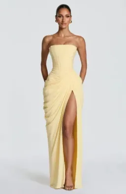 Babyboo Cyra Maxi Dress - Lemon for rent on The Volte - image 4