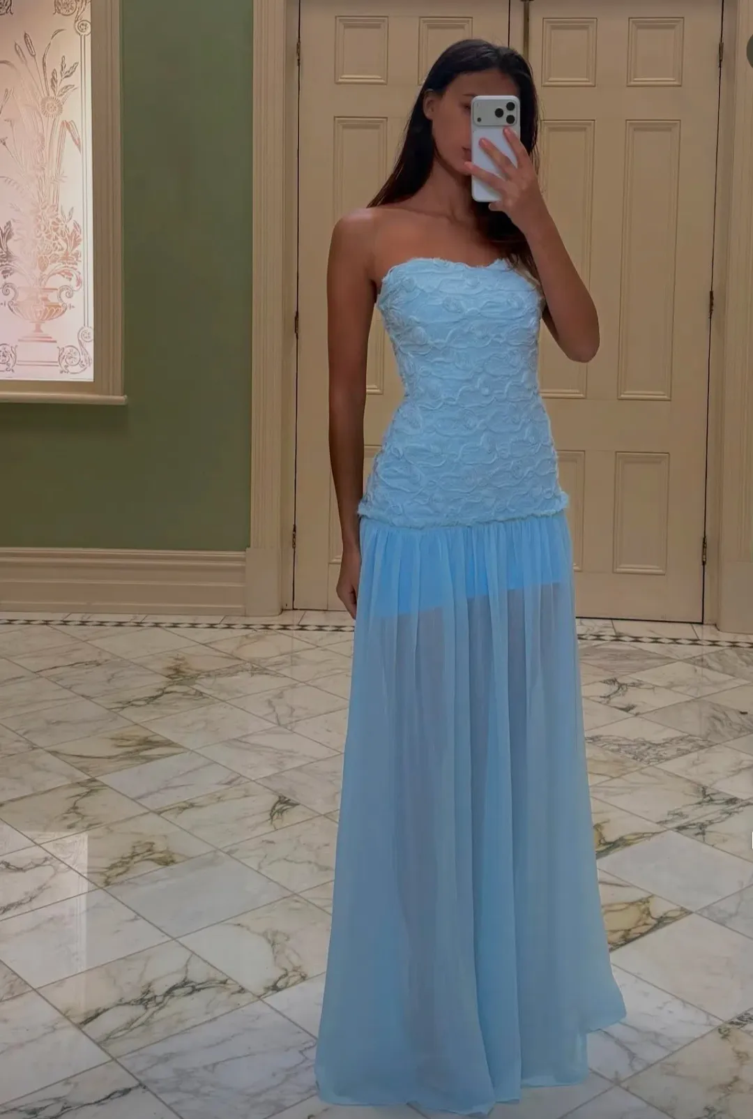 Jefre Sèi Renata dress bay blue XS for rent on The Volte - main image