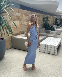Christopher Esber Carina Interlinked Dress Blue Size 8 for rent on The Volte - image 7