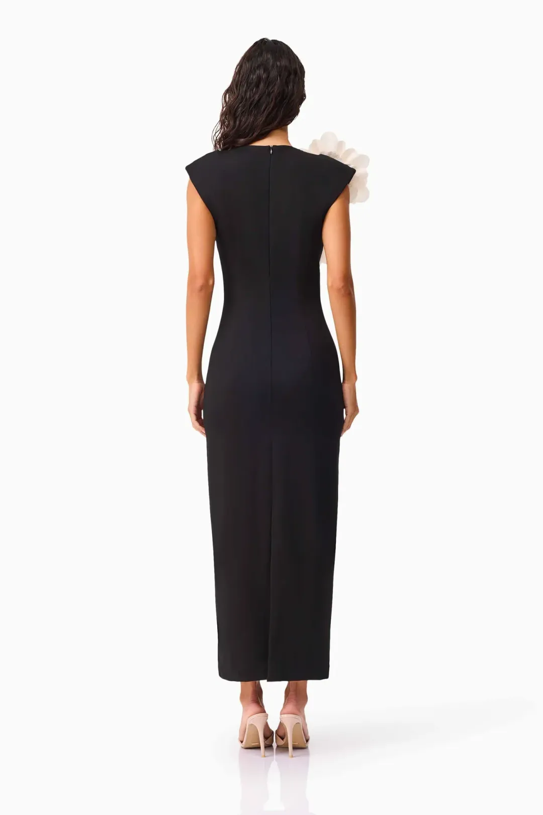 Elliatt Zahara v-neck gown in black size L/12 for rent on The Volte - main image
