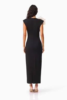 Elliatt Zahara v-neck gown in black size L/12 for rent on The Volte - image 4