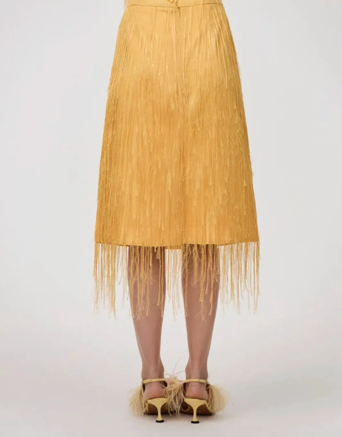 Aston Studio Madeleine Skirt in Harvest Gold size 6 (skirt only) - Image 4