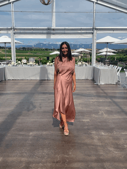 One Fell Swoop- Audrey dress in dusty rose for rent on The Volte - image 1