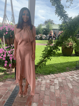 One Fell Swoop- Audrey dress in dusty rose for rent on The Volte - image 2