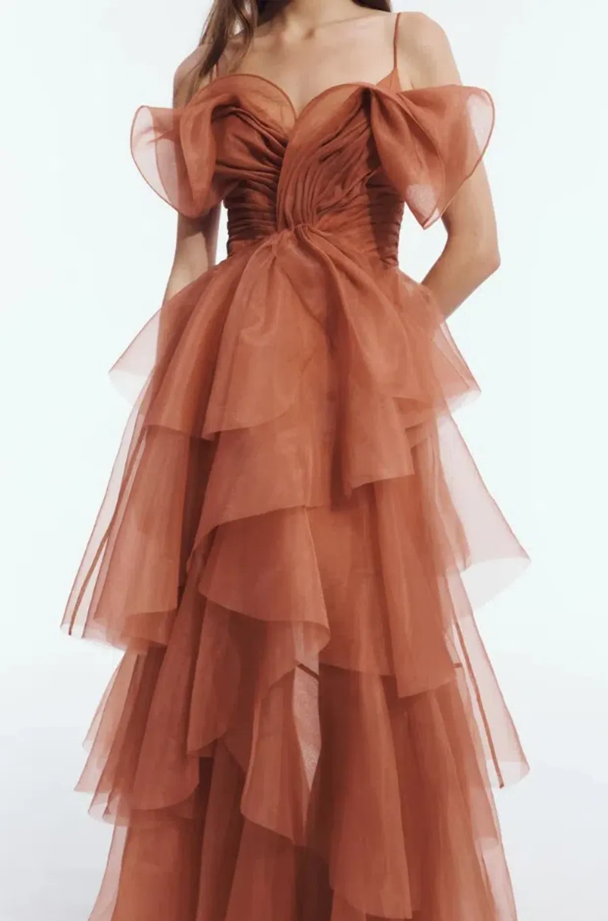 AJE Vionette Maxi Dress / Gown Rust Size 8 - Image 3