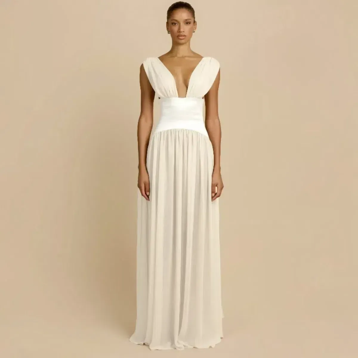 🥂ARCINA ORI Ramona Floor-Length Dress – Ivory White – Size 6 AU (XS) 🥂 - Image 2