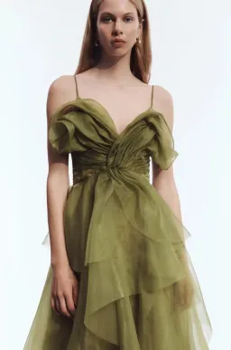 AJE Vionette Maxi Dress / Gown Avocado Size 8 for rent on The Volte - image 2