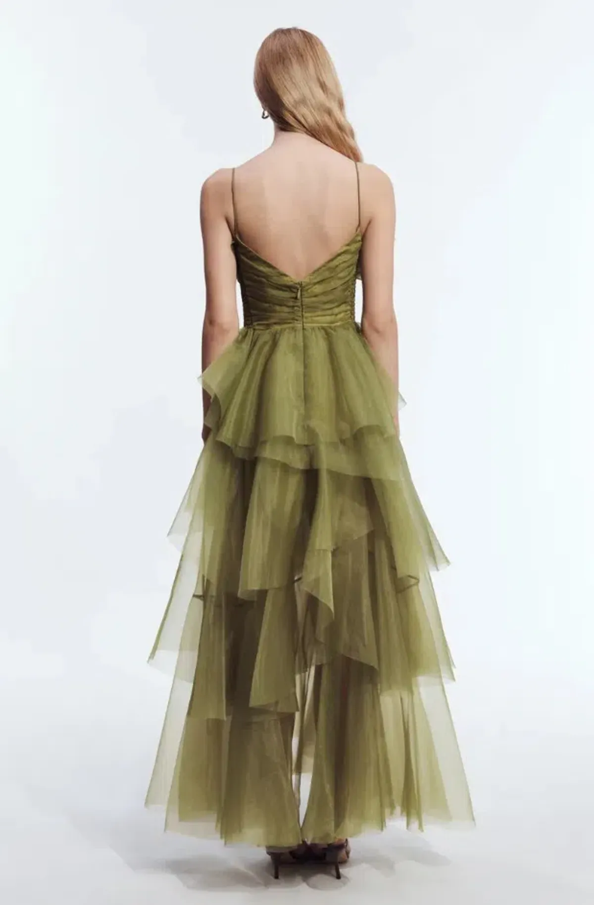 AJE Vionette Maxi Dress / Gown Avocado Size 8 - Image 3