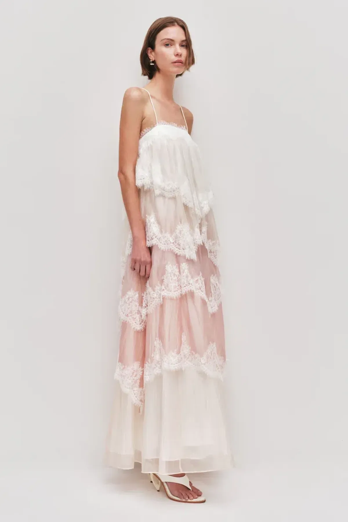 Brand New🩷 Aje Ophelia Lace Gown Size 12 in Multi Pink & Ivory 🩷 - Image 7