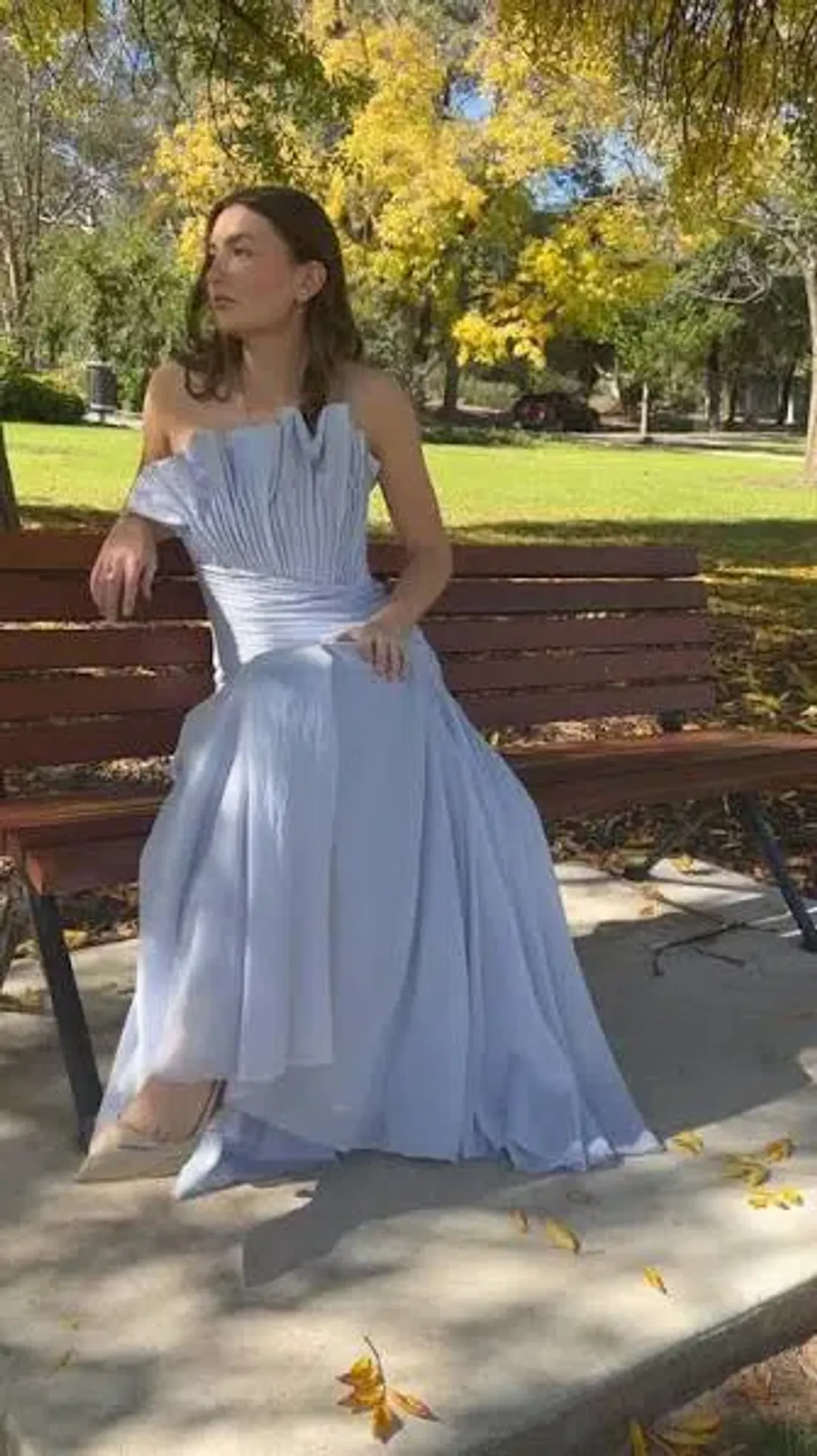 BRAND NEW 🩵 AJE Aquiline Gown – French Blue – Size AU 12 Maxi Dress 🩵 for rent on The Volte - main image