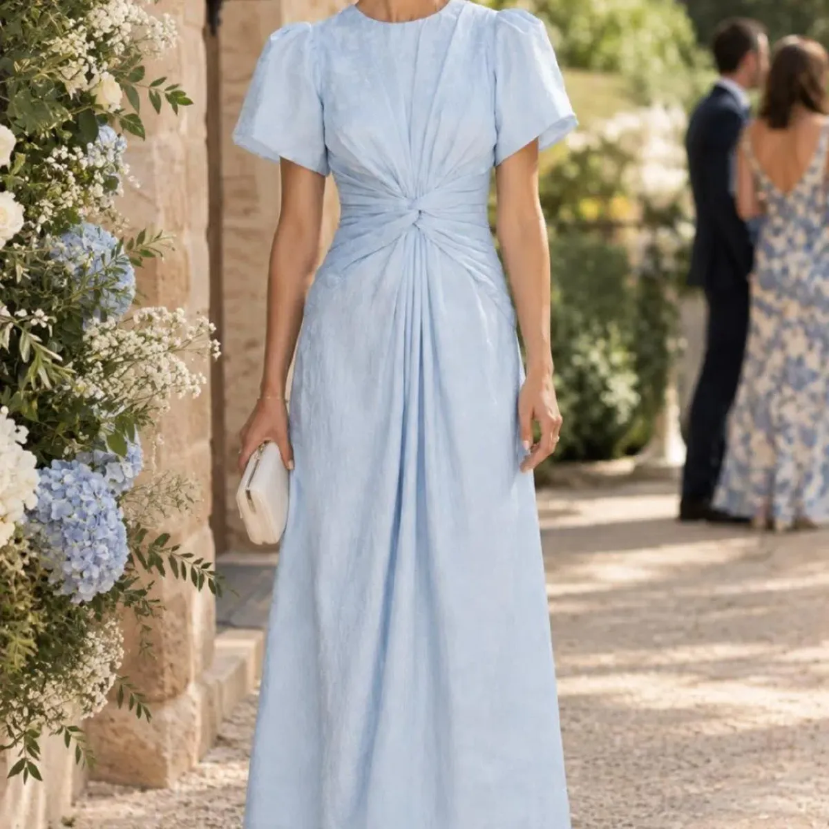 π©΅ AJE Movement Midi Dress β Sky Blue β Size AU 8 π©΅ for rent on The Volte - main image