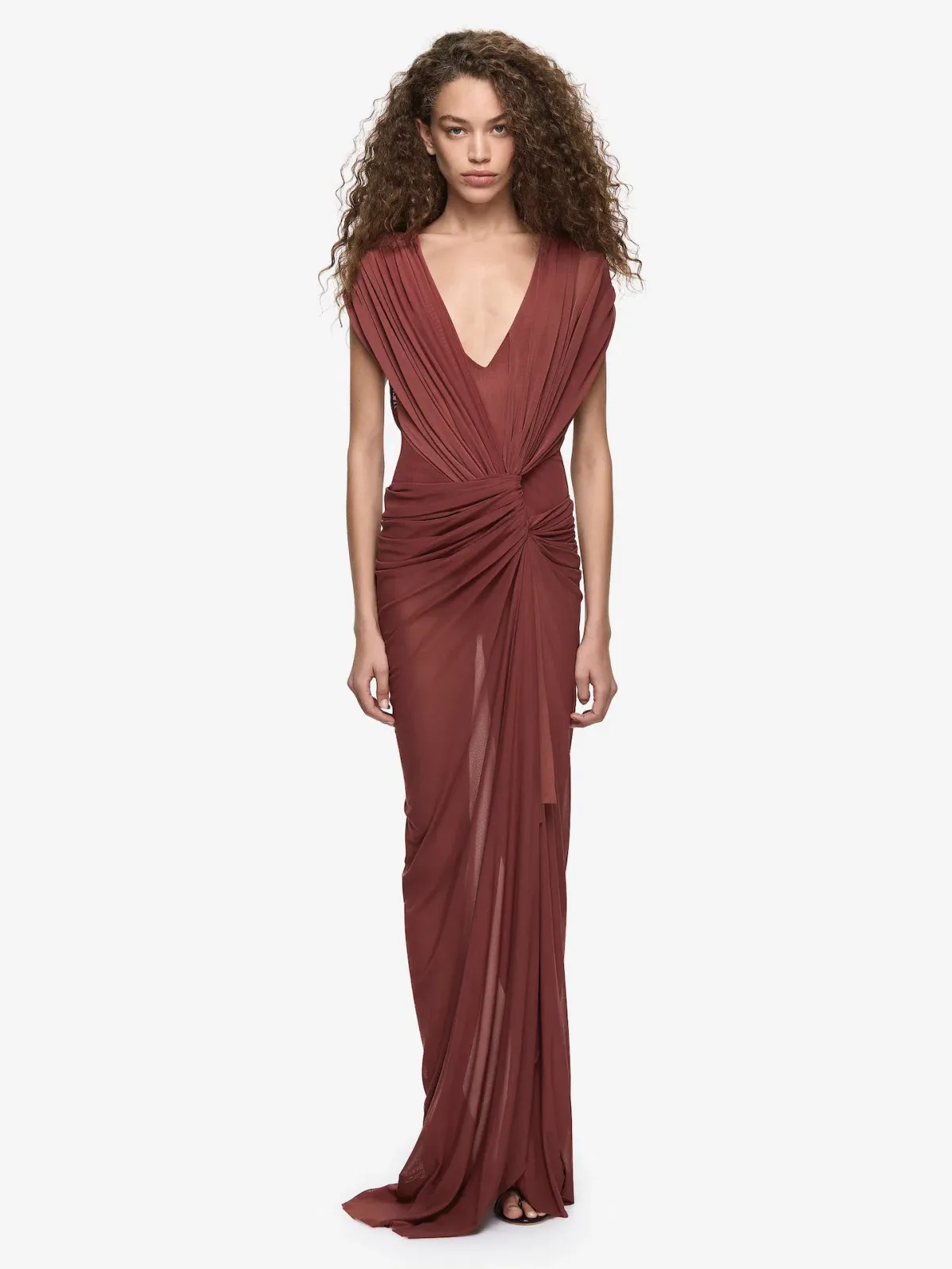 Bec and Bridge Leia Drape Maxi Dress in Rust Size AU 8 - Image 1