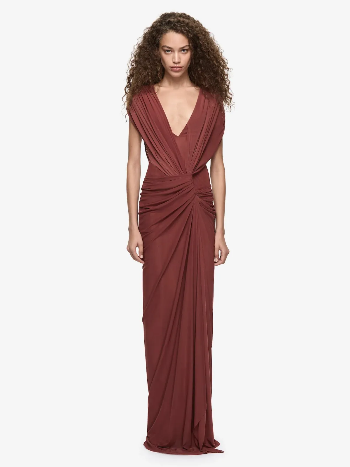 Bec and Bridge Leia Drape Maxi Dress in Rust Size AU 8 - Image 4