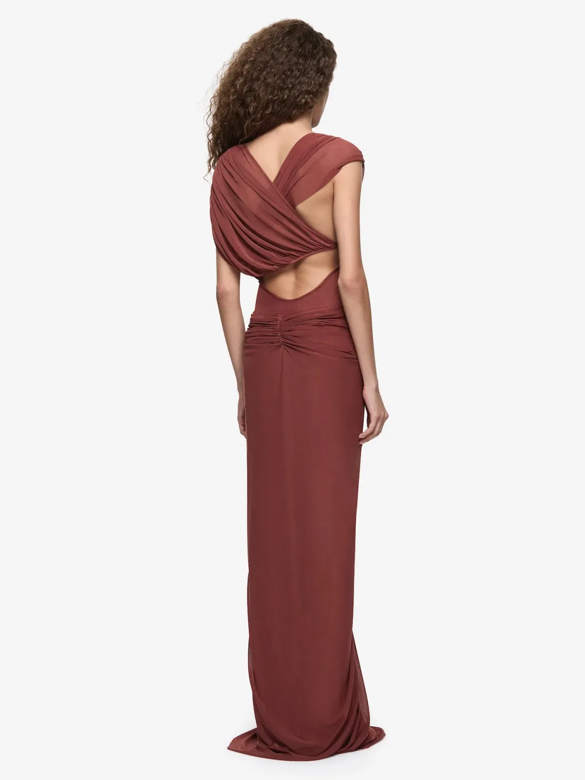 Bec and Bridge Leia Drape Maxi Dress in Rust Size AU 6 - Image 3