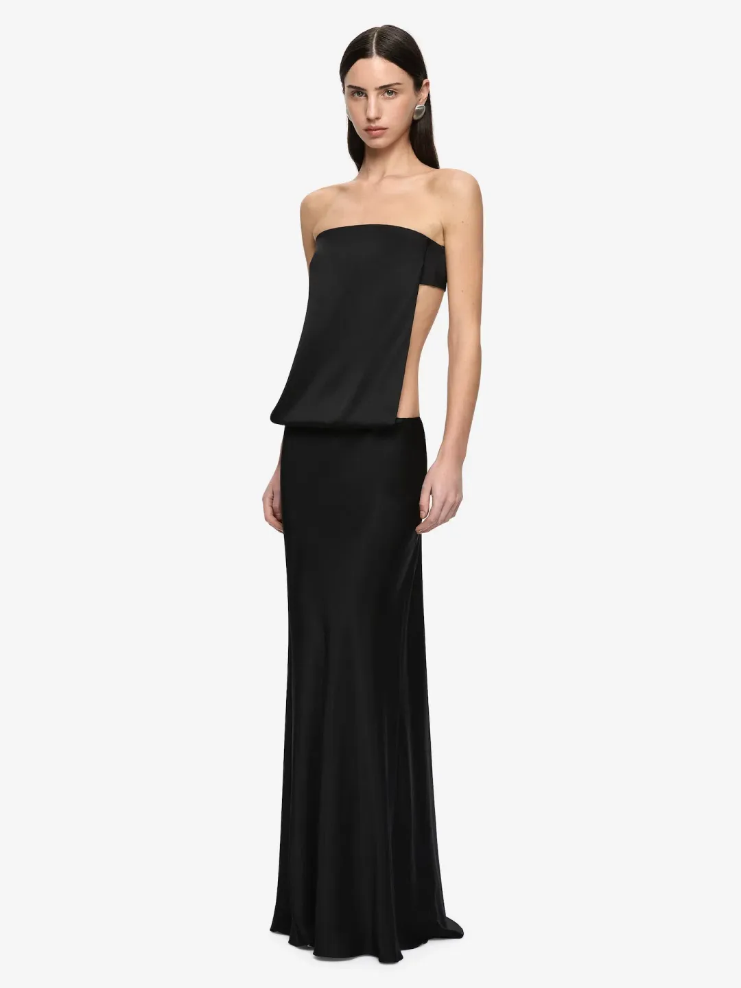 Bec and Bridge Renee Strapless Maxi Dress in Black Size AU 6 for rent on The Volte - main image