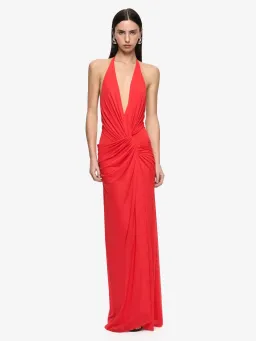 Bec and Bridge Xanthi V Neck Maxi Dress in Flame Red Size AU 6 for rent on The Volte - image 1