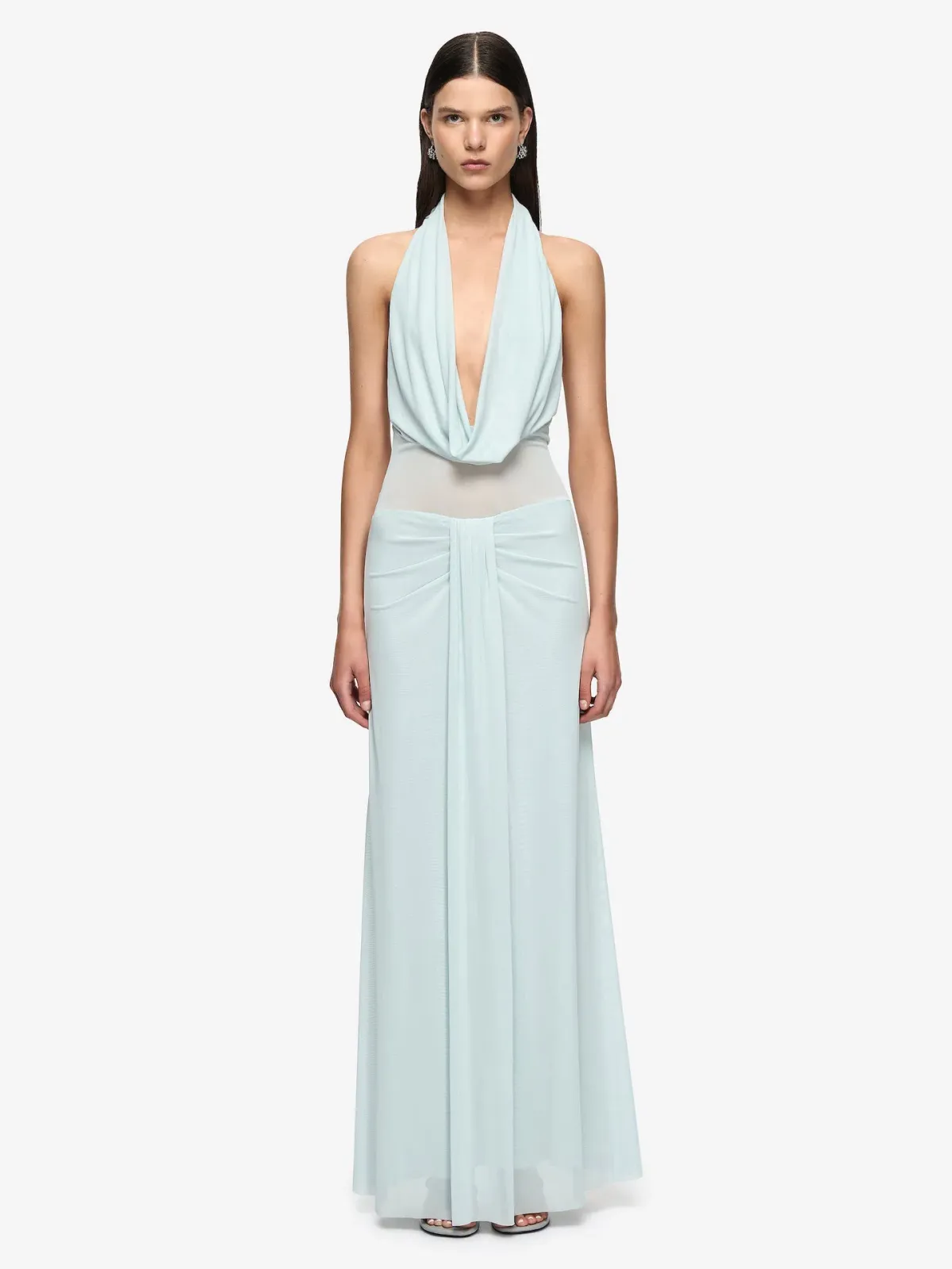 Bec and Bridge Isora Halter Maxi Dress in Mist Blue Size AU 8 - Image 1