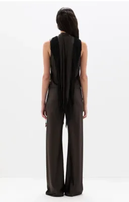 Sir the Label Gabriete Pant and Lula Fringe Tie Top (removable fringe scarf) size 0 for rent on The Volte - image 4