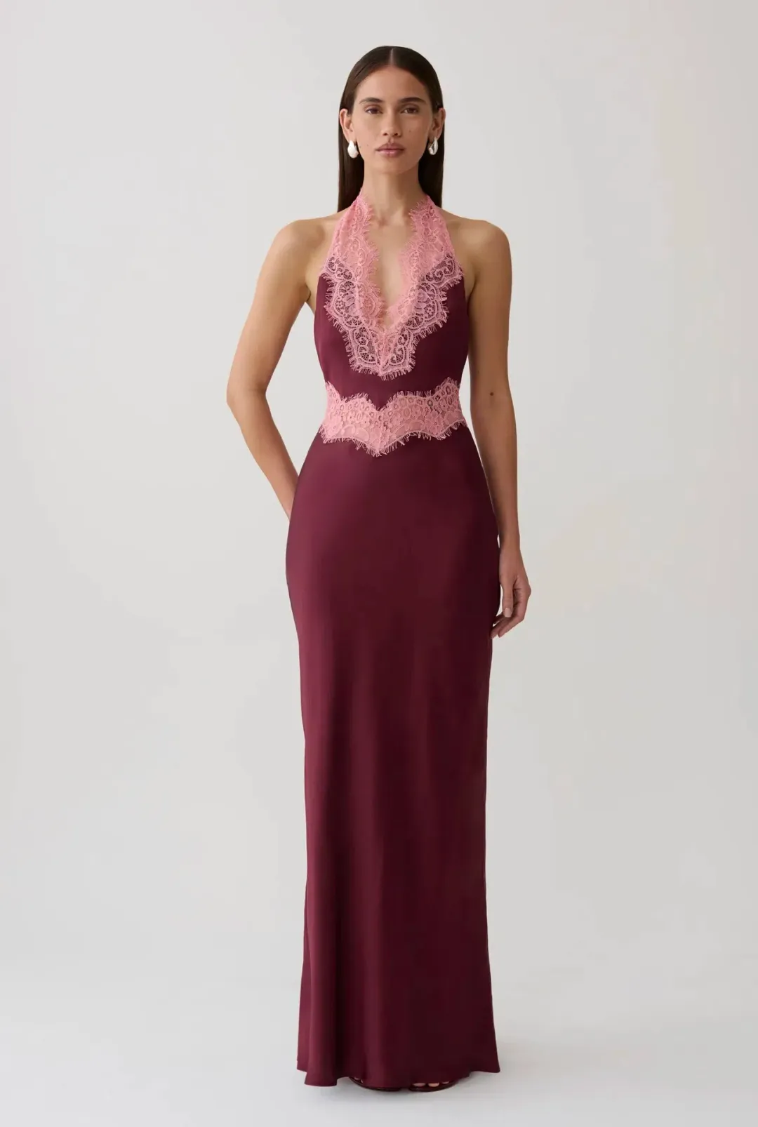 Meshki Louise Maxi Dress size 18 Burgundy for rent on The Volte - main image