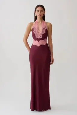 Meshki Louise Maxi Dress size 18 Burgundy for rent on The Volte - image 1