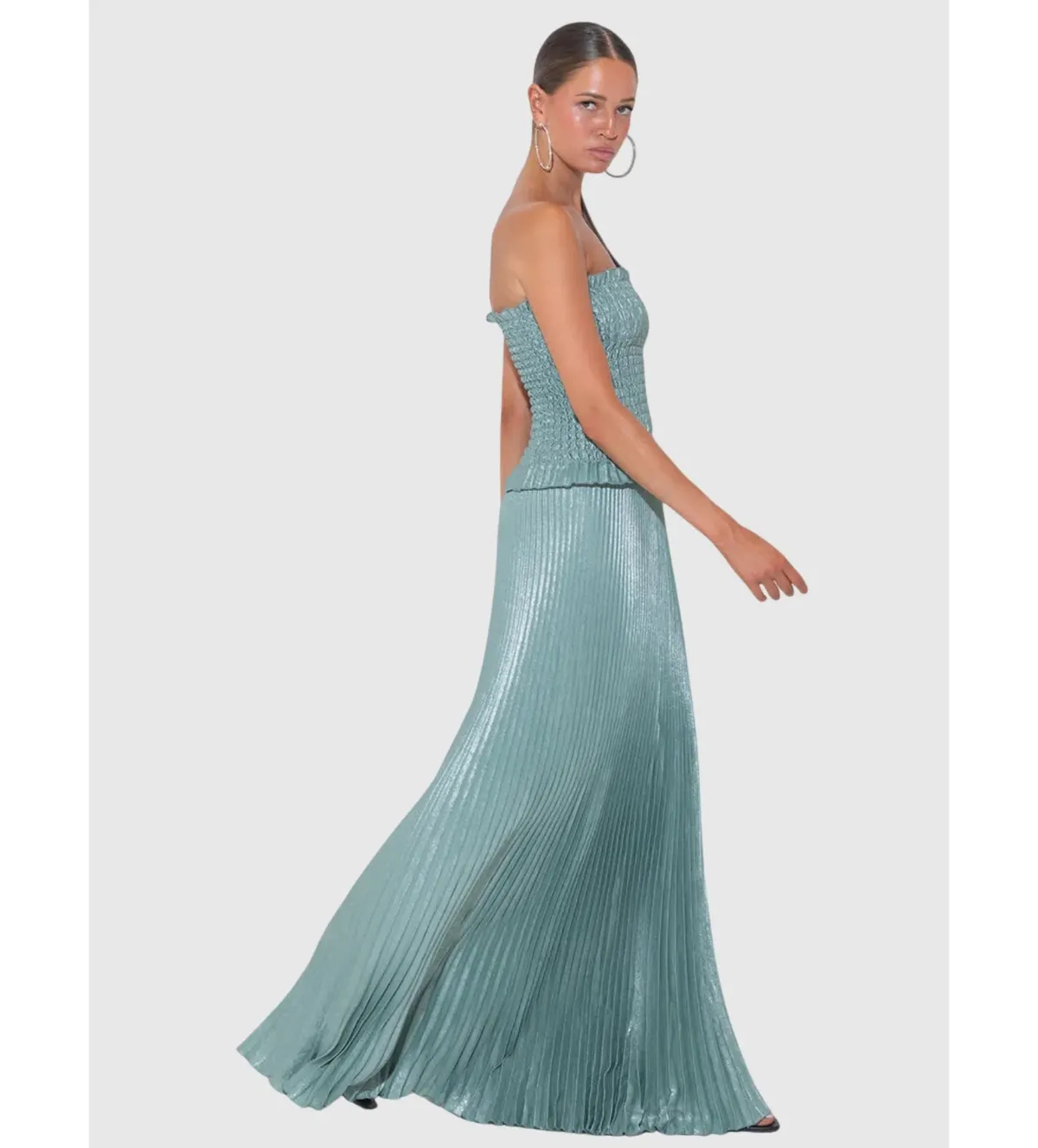 L'Idee Maya Gown in Evergreen Shimmer Size AU10 - Image 2