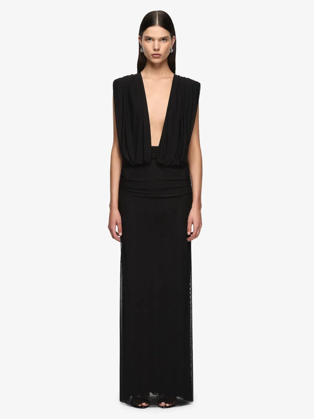 Bec and Bridge Isora Drape Maxi Dress in Black Size AU 8 for rent on The Volte - main image