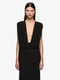 Bec and Bridge Isora Drape Maxi Dress in Black Size AU 6 for rent on The Volte - image 2