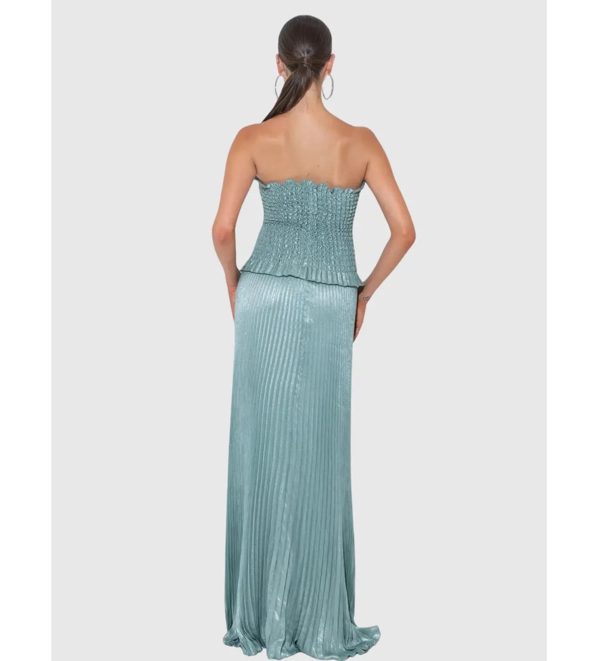 L'Idee Maya Gown in Evergreen Shimmer Size AU12 - Image 3