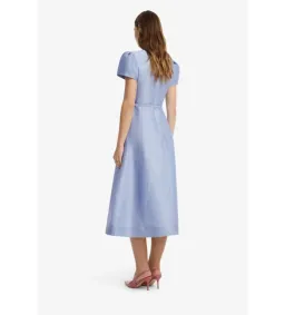 Leo Lin Marguerite Short Sleeve Midi Dress in Rose in Periwinkle Size AU10 for rent on The Volte - image 3
