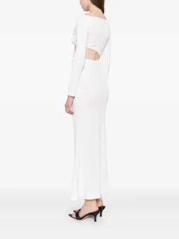 Christopher Esber White Spiral Crystal Long Sleeve Dress - Size 10 AU for rent on The Volte - image 3