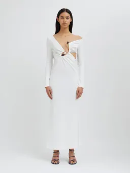 Christopher Esber White Spiral Crystal Long Sleeve Dress - Size 10 AU for rent on The Volte - image 2
