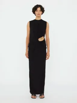 Christopher Esber Black Encased Nature Jersey Tank Dress - Size 10 AU for rent on The Volte - image 1