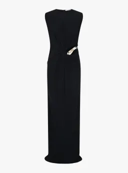Christopher Esber Black Encased Nature Jersey Tank Dress - Size 10 AU for rent on The Volte - image 5