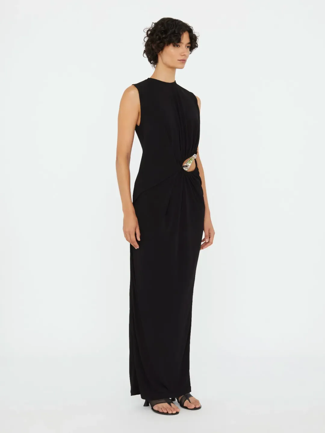 Christopher Esber Black Encased Nature Jersey Tank Dress - Size 10 AU for rent on The Volte - main image