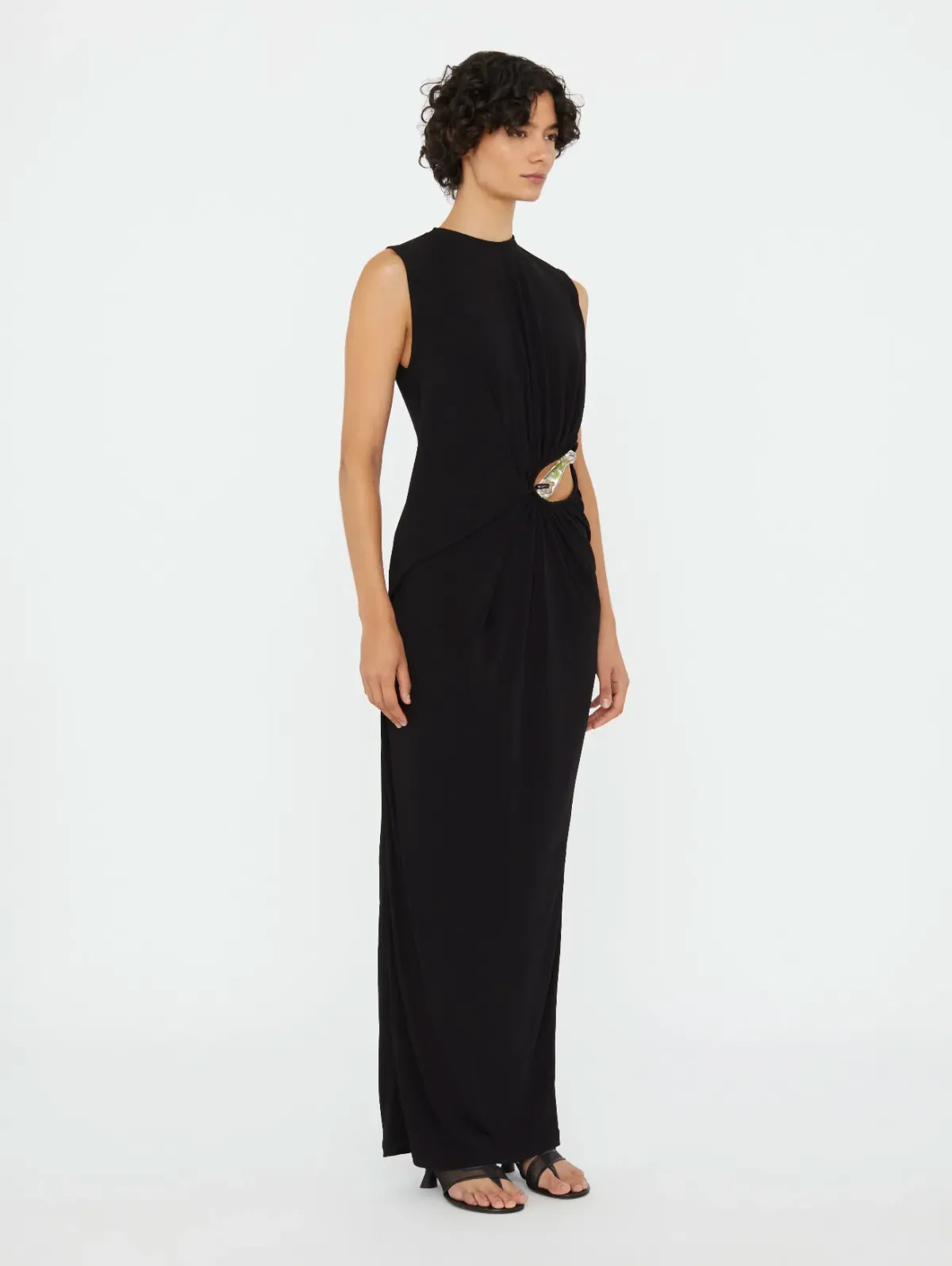Christopher Esber Black Encased Nature Jersey Tank Dress - Size 10 AU - Image 2