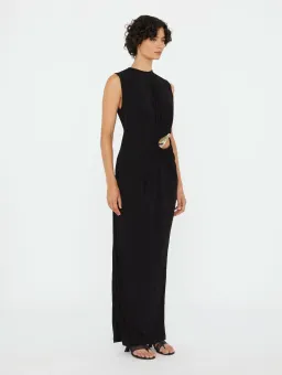 Christopher Esber Black Encased Nature Jersey Tank Dress - Size 10 AU for rent on The Volte - image 2