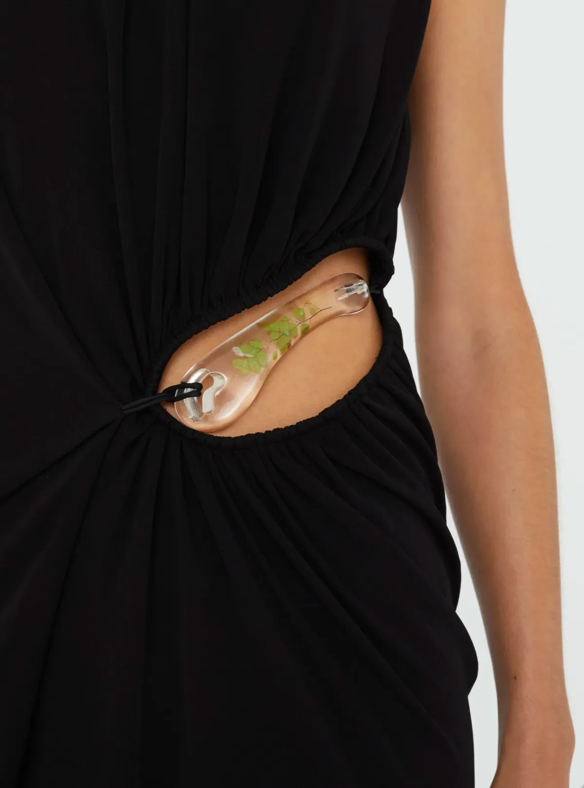 Christopher Esber Black Encased Nature Jersey Tank Dress - Size 10 AU - Image 4