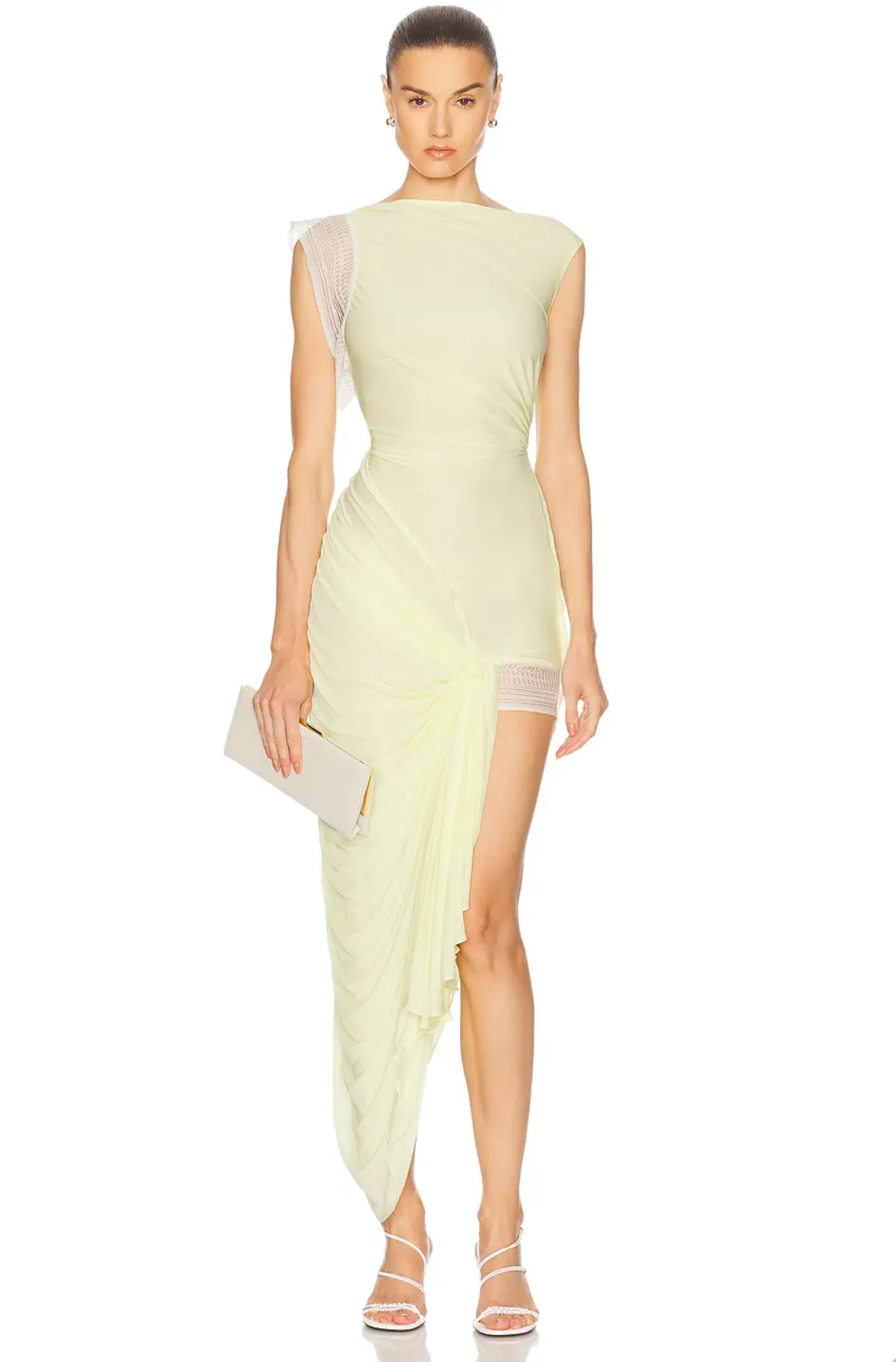 Christopher Esber Melon Galatea Asymmetric Long Dress - Size 10 AU for rent on The Volte - main image